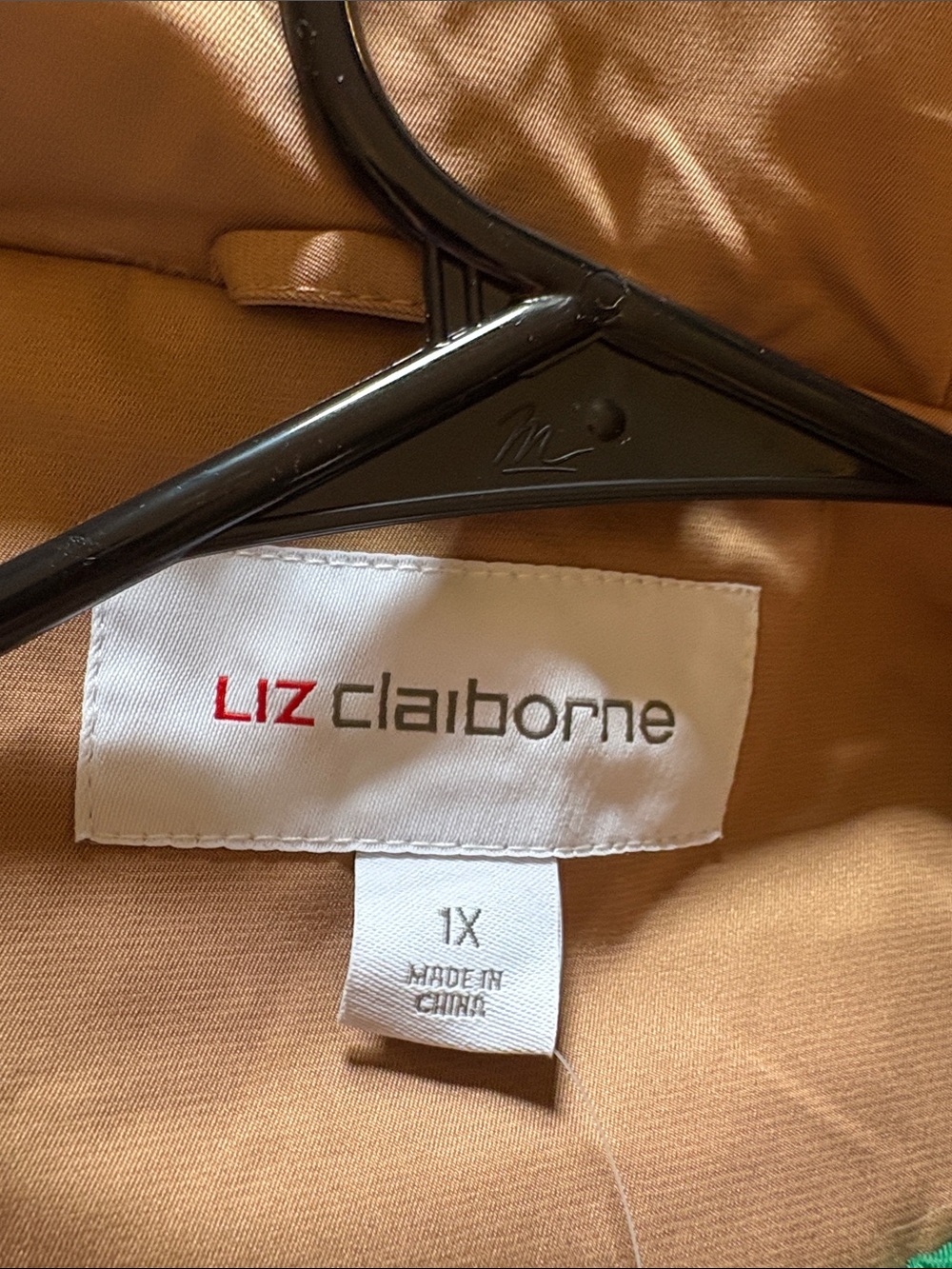 Liz Claiborne Tan Hooded Trench Coat with Teal Trim - Picture 13 of 15